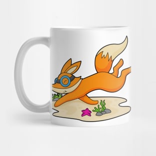 Fox Diver Swimming goggles Mug